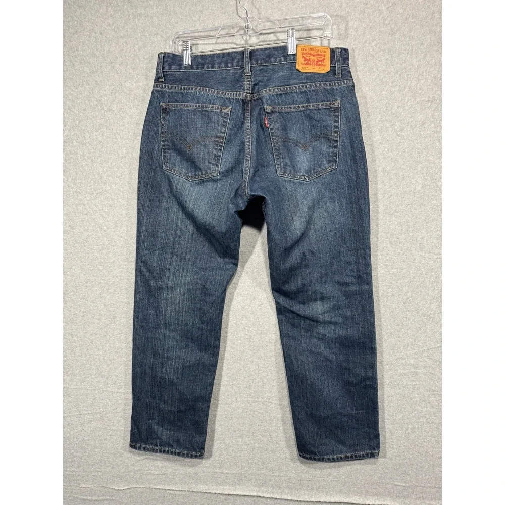 Levi's 505 Regular Fit Jeans Dark‎ Wash Denim Pants Classic Style Size 14 Husky